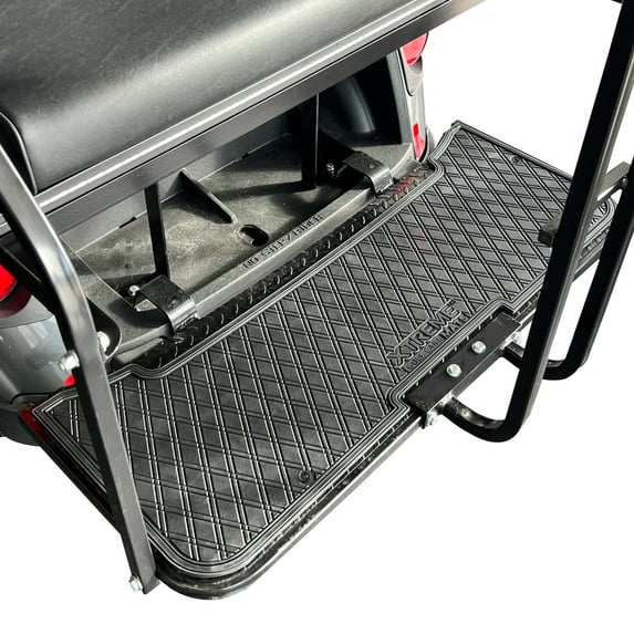 Xtreme Mats E-Z-GO Golf Cart Floor Mats for Rear Seat Kits & Rear Facing Foot Rests - Fits Select E-Z-GO RXV and TXT Rear Seat Kits - All Black