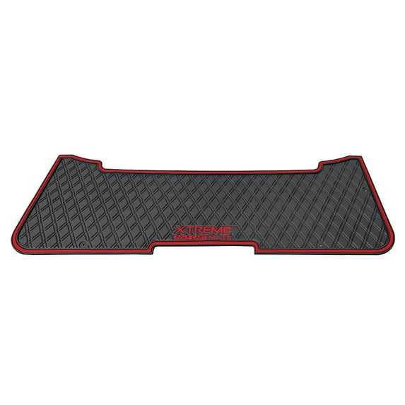 Xtreme Mats E-Z-GO Golf Cart Floor Mats for Rear Seat Kits & Rear Facing Foot Rests - Fits Select E-Z-GO RXV and TXT Rear Seat Kits - Red Trim