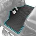 thumbnail image 1 of Xtreme Mats Evolution D5 Golf Cart Floor Mat 1 Piece Set - Rubber Double Diamond Design - Fits D5 Including Evolution Maverick & Ranger (Sky Blue Trim, D5 Front Row Only), 1 of 4