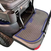 Xtreme Mats Golf Cart Mat for Rear Facing Foot Rests & Rear Seat Kits - Fits Bintelli / Atlas Rear Foot Rest Mat - BLUE Trim