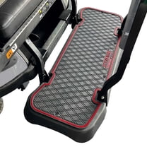 Xtreme Mats Golf Cart Mat for Rear Facing Foot Rests & Rear Seat Kits - Fits EZGO RFSPRO L6 Rear Foot Rest Mat - RED Trim