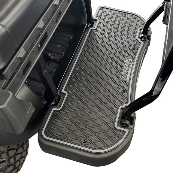 Xtreme Mats MADJAX Golf Cart Floor Mat for Rear Seat Kits & Rear Facing Foot Rests - Fits MADJAX Genesis 250/300 Rear Seat Kit - GREY Trim