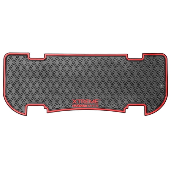 Xtreme Mats MADJAX Golf Cart Floor Mat for Rear Seat Kits & Rear Facing Foot Rests - Fits MADJAX Genesis 250/300 Rear Seat Kit - RED Trim