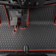 thumbnail image 1 of Xtreme Mats Yamaha Drive2 Golf Cart Mat, Full Coverage Golf Cart Floor Liner Mat - Fits Yamaha Drive2 Models Only (2017-2022 )& UMAX Rally 4x4 - Black with Red Trim, 1 of 9