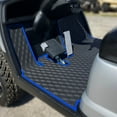 thumbnail image 1 of Xtreme Mats Yamaha Golf Cart Mat, Full Coverage Golf Cart Floor Liner Mat - Fits Yamaha Adventurer (2007-2017), G29, YDR, & Drive (Gen1) Models Only - Black with Blue Trim, 1 of 8