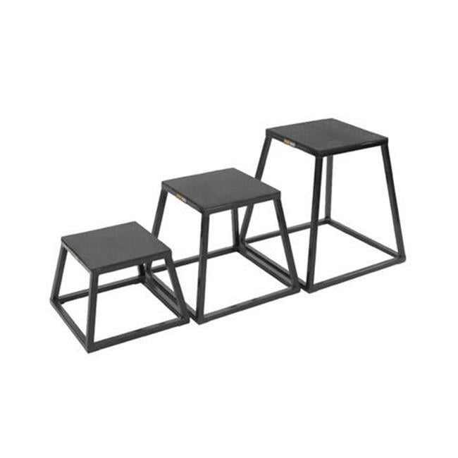 Xtreme Monkey XM-2077 12 x 18 x 24 in. Plyometric Box Set - Black