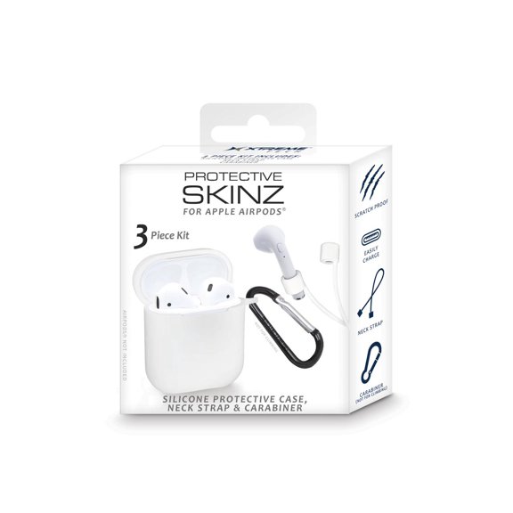 Xtreme Pod Skinz For Apple AirPods, Silicone Protective Case Cover With Carabiner