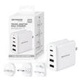 thumbnail image 1 of Xtreme Power 27W International Travel Adapter Wall Charger, 2 USB-C & 2 USB-A Ports, G/C/I Plug Types, White, 1 of 8