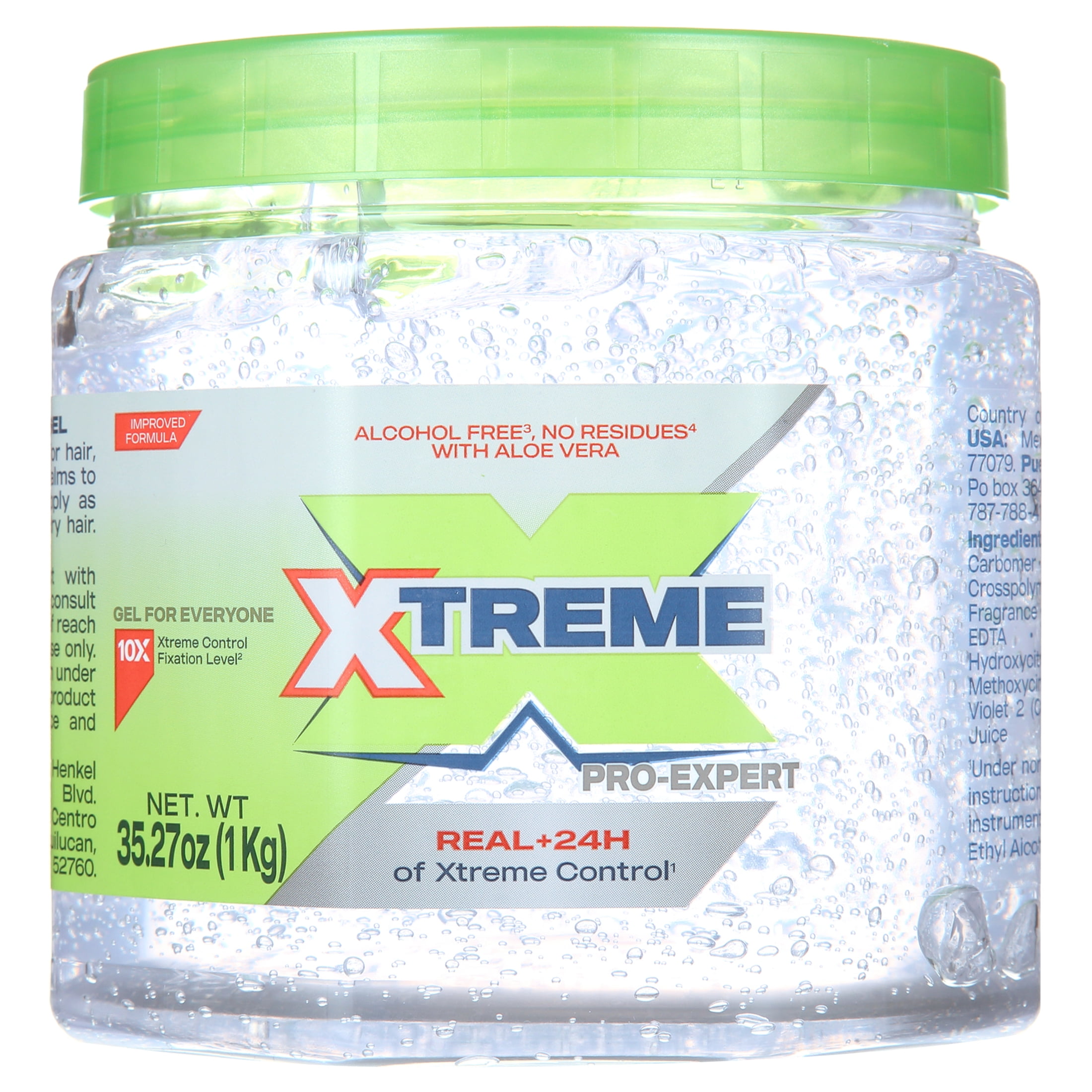 Xtreme Professional Extreme Hold Hair Gel Clear Jar, 35oz