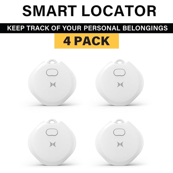 Xtreme Rechargeable Air Tracker Tag 4 Pack, Key Finder Compatible with Apple Find My App for iOS iPhone, GPS Live Location Tracker, USB-C Charging, 100dB Alert, Keychain Attachment, Air Locator