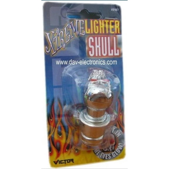 Xtreme Skull Lighter Universal 12 Volt Cigarette Lighter with Red LED Eyes that Light UP!!