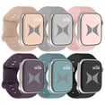 thumbnail image 1 of Xtreme Smart Watch Soft Silicone Band 6 Pack – Large Size, Waterproof, New Buckle Design, 42/44/45/49 mm, Compatible with Apple Watch Band, For Women/Men, Black, Pink Sand, Stone, Gray, 1 of 9
