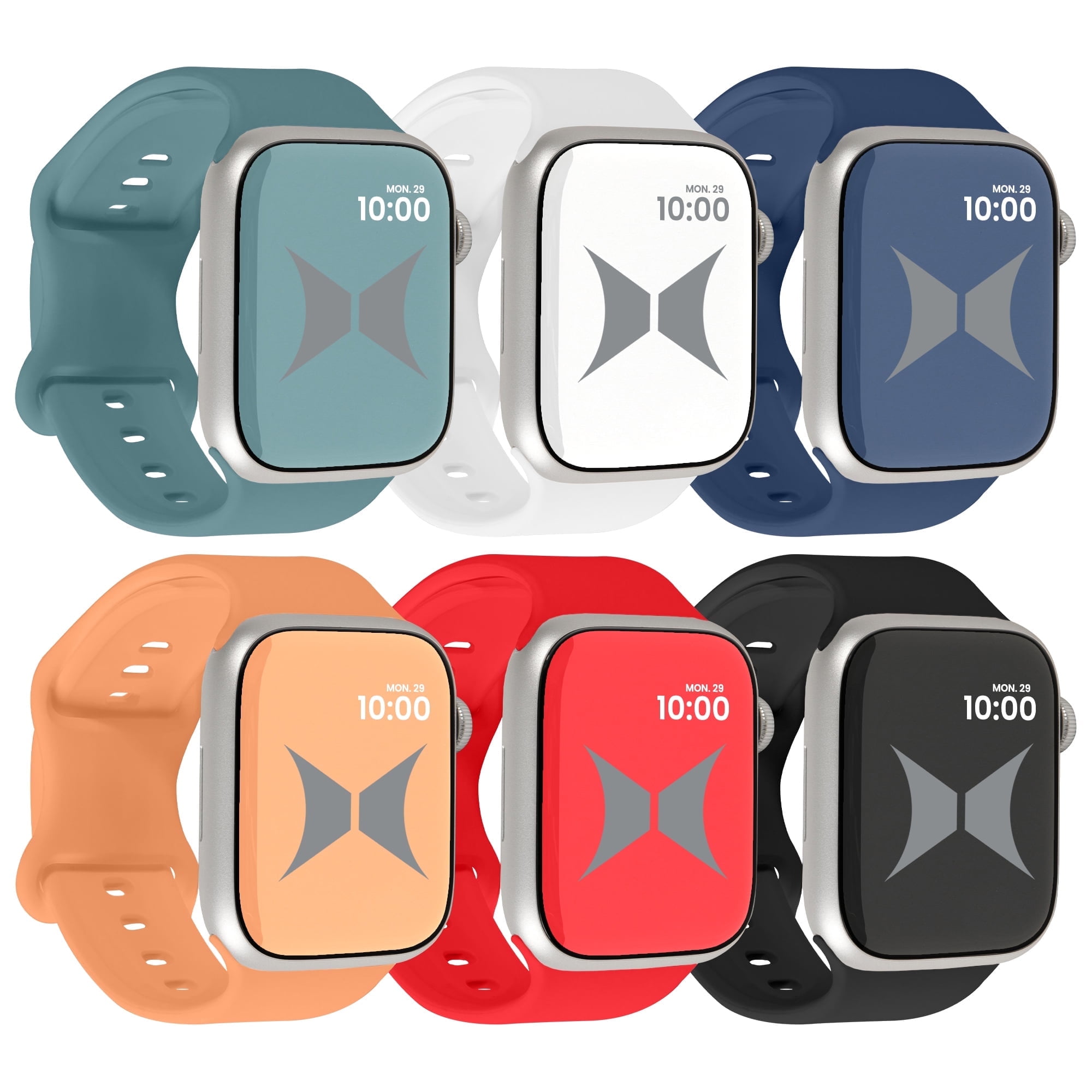 Xtreme Smart Watch Soft Silicone Band 6 Pack – Large Size