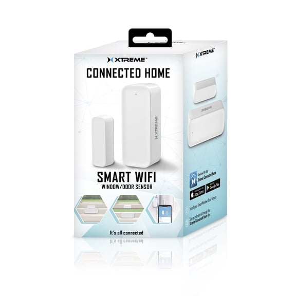 Xtreme Smart Wi-Fi Window/Door Sensor | Personal Security with Adhesive Backing | Powered by 2 AAA Batteries | Instant Notifications & Remote Access | No Hub Required
