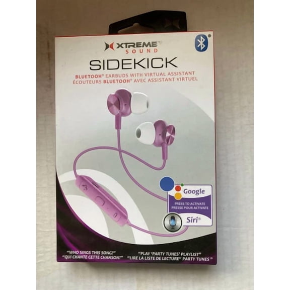 Xtreme Sound Sidekick Bluetooth Earbuds With Virtual Assistant (Lilac)