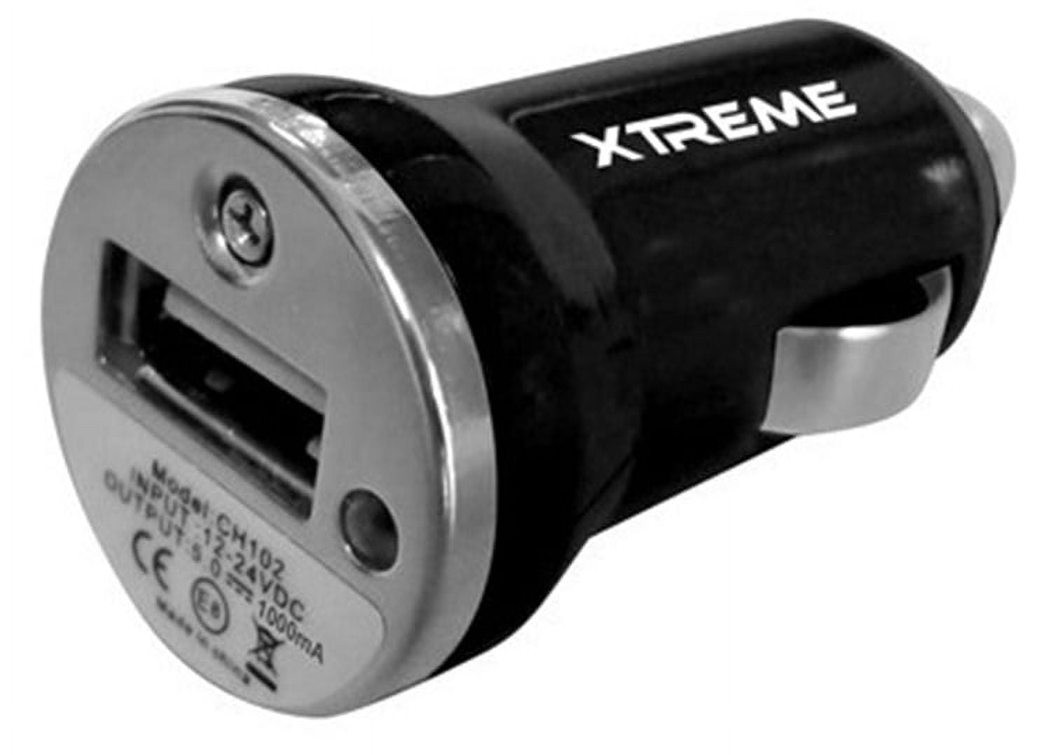 Xtreme USB Car Charger Input 12v Output 5v 1000mAh (Black) 88210