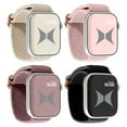 thumbnail image 1 of Xtreme Unisex Smart Watch Nylon Braided Elastic Band 4 Pack – Small Size, Breathable, Adjustable, 38/40/41 mm, Compatible with Apple Watch Band, Black, Starlight, Nude Pink, Smoke Violet., 1 of 9