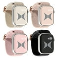 thumbnail image 1 of Xtreme Unisex Smart Watch Nylon Braided Elastic Band 4 Pack – Small Size, Breathable, Adjustable, 38/40/41 mm, Compatible with Apple Watch, For Women/Men, Milk Tea, Starlight, Nude Pink, Blue Gray, 1 of 9