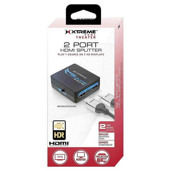 Xtreme XHV11016BLK 2 Port HDMI Splitter
