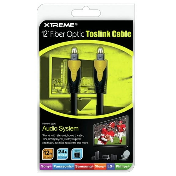 Xtreme XT-73512 12' Audio Optical Toslink Cable