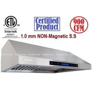 XtremeAir - 36- 900 CFM- LED Lights- Baffle Filter W/ Grease Drain Tunnel- 1.0mm Non-Magnetic Stainless Steel- Under Cabinet Mount Range Hood