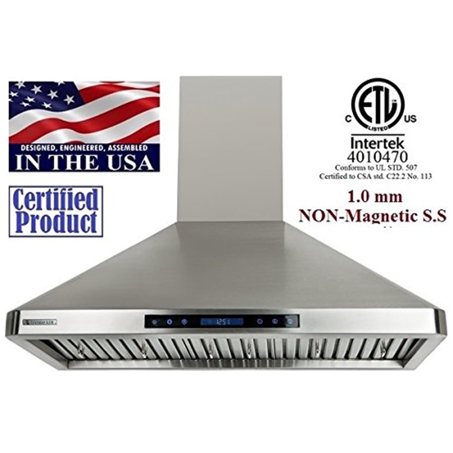 XtremeAir 30" Stainless Steel Wall Mounted Convertible Range Hood