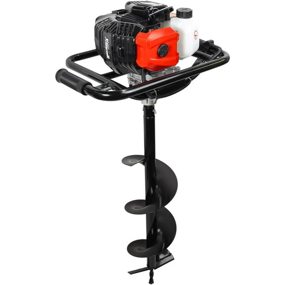 XtremePowerUS 52CC 2-Stroke Gas Powered Earth Auger, Post Hole Digger with 8" Bit, EPA Certified Heavy Duty Fence Post Hole Drill for Garden, Farm, Tree Planting