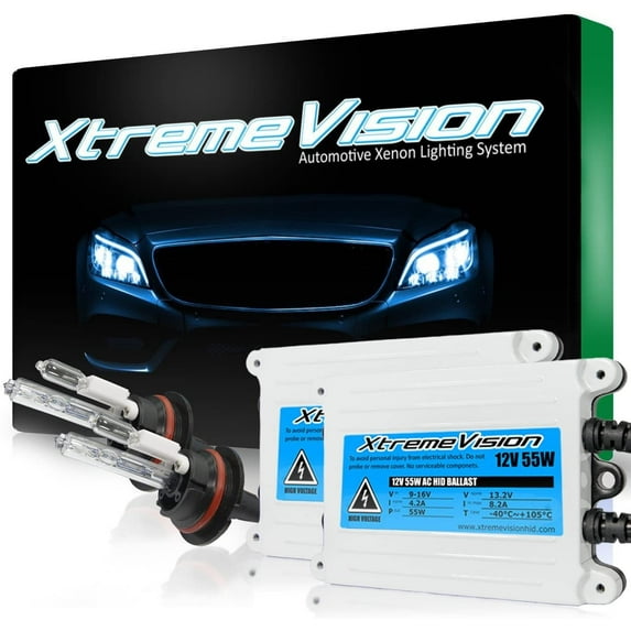 XtremeVision 55W AC Xenon HID Bundle with Slim AC Ballast 1 Pair and 9007 12000K - 12K Purple Xenon Bulbs 1 Pair