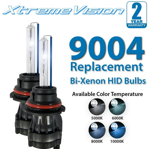 XtremeVision 9004 HID Bi-Xenon Hi/Lo Bulbs - 4300K 5000K 6000K 8000K 10000K