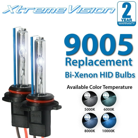 XtremeVision 9005 HID Xenon Replacement Bulbs - 4300K 5000K 6000K 8000K 10000K