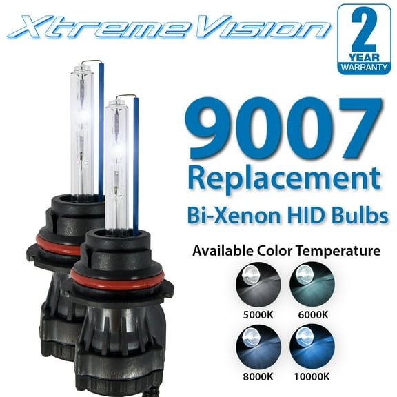 XtremeVision 9007 HID Bi-Xenon Hi/Lo Bulbs- 4300K 5000K 6000K 8000K 10000K