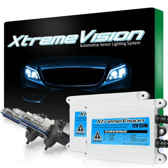 XtremeVision AC 55W HID Kit Xenon Light Headlight H4 10000K - Dark Blue