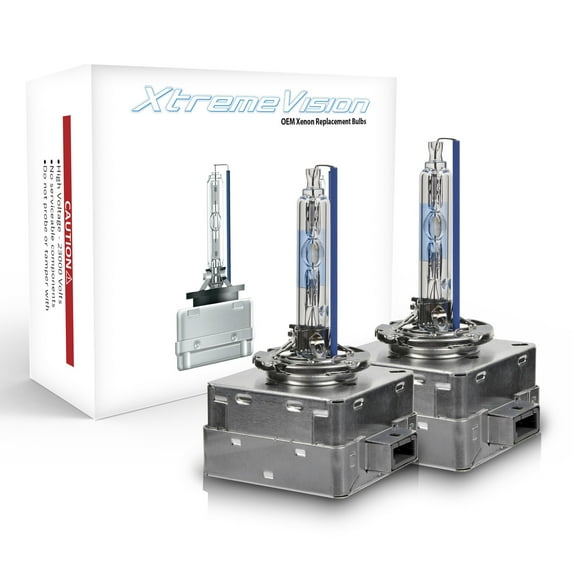 XtremeVision AC HID Xenon Replacement Bulbs - D1S / D1R / D1C - 4300K Daylight 1 Pair Metal Base