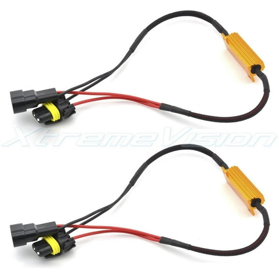 XtremeVision HID Anti Flicker Resistor Decoder Plug and Play Error Free 1 Pair - 9006