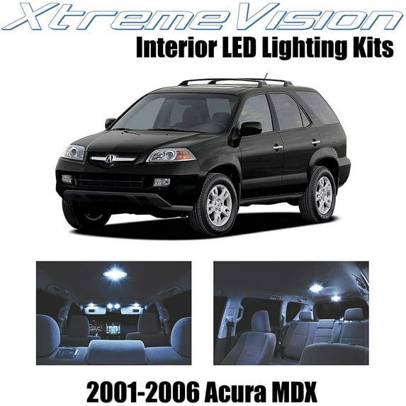 XtremeVision Interior LED for Acura MDX 2001-2006 14 pcs Cool White Interior LED Kit + Installation Tool