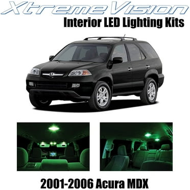 XtremeVision Interior LED for Acura MDX 2001-2006 14 pcs Green Interior LED Kit + Installation Tool