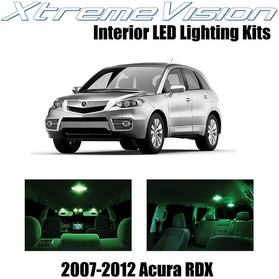 XtremeVision Interior LED for Acura RDX 2007-2012 6 pcs Green Interior LED Kit + Installation Tool