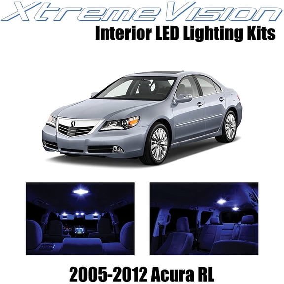XtremeVision Interior LED for Acura RL 2005-2012 9 pcs Blue Interior LED Kit + Installation Tool
