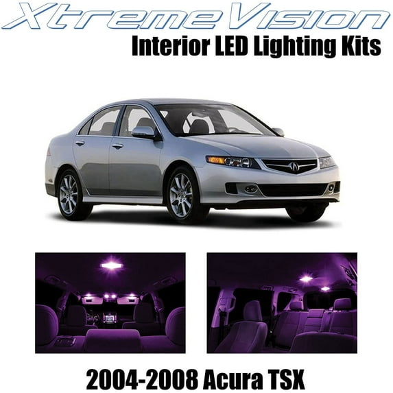 XtremeVision Interior LED for Acura TSX 2004-2008 8 pcs Pink Interior LED Kit + Installation Tool