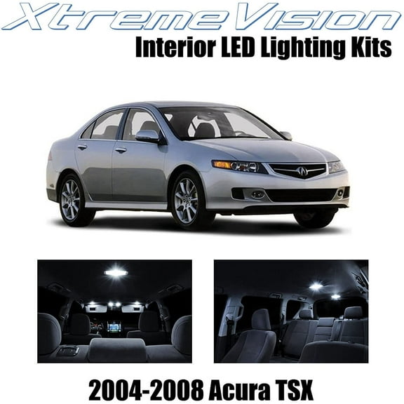 XtremeVision Interior LED for Acura TSX 2004-2008 8 pcs Pure White Interior LED Kit + Installation Tool