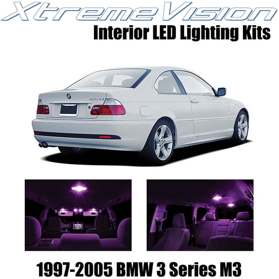 XtremeVision Interior LED for BMW 3 Series M3 1997-2005 14 pcs Pink Interior LED Kit + Installation Tool Tool