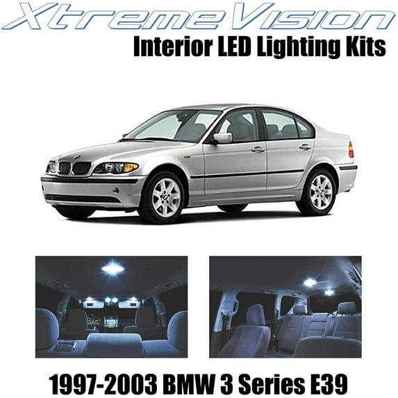 XtremeVision Interior LED for BMW 5 Series E39 1997-2003 14 pcs Cool White Interior LED Kit + Installation Tool