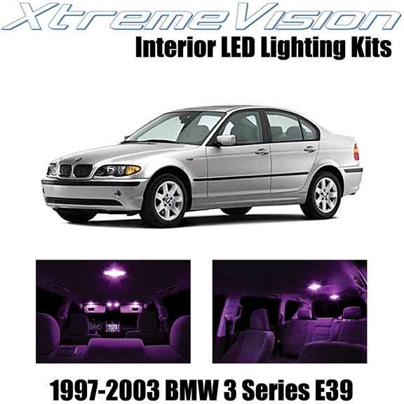 XtremeVision Interior LED for BMW 5 Series E39 1997-2003 14 pcs Pink Interior LED Kit + Installation Tool