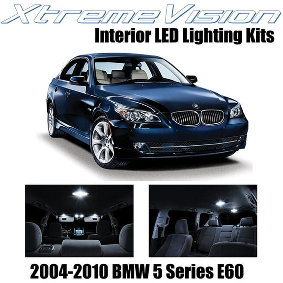 XtremeVision Interior LED for BMW 5 Series E60 2004-2010 17 pcs Pure White Interior LED Kit + Installation Tool