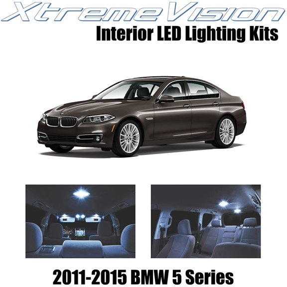 XtremeVision Interior LED for BMW 5-Series F10 528i 535i 550i M5 2011-2016 18 pcs Cool White Interior LED Kit + Installation Tool