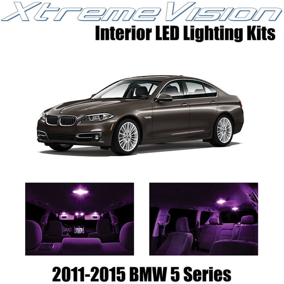 XtremeVision Interior LED for BMW 5-Series F10 528i 535i 550i M5 2011-2016 18 pcs Pink Interior LED Kit + Installation Tool