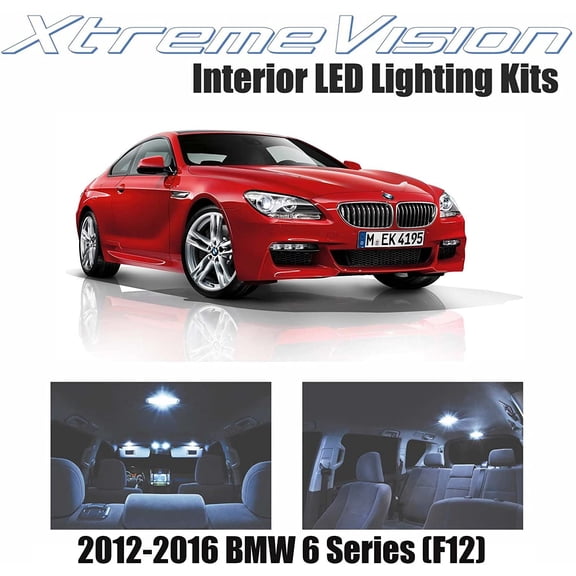 XtremeVision Interior LED for BMW 6 Series (F12) 2012-2016 (7 Pieces) Cool White Interior LED Kit + Installation Tool