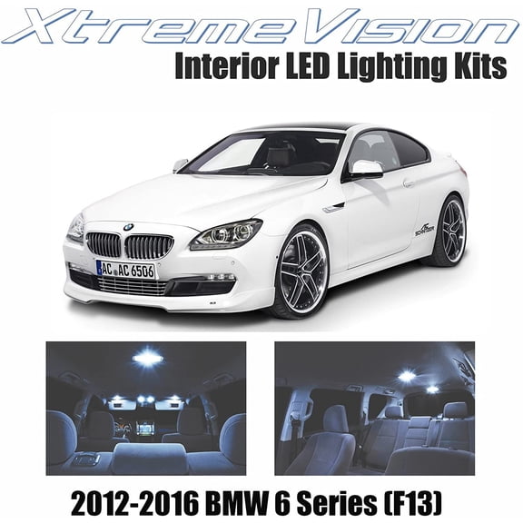 XtremeVision Interior LED for BMW 6 Series (F13) 2012-2016 (7 Pieces) Cool White Interior LED Kit + Installation Tool