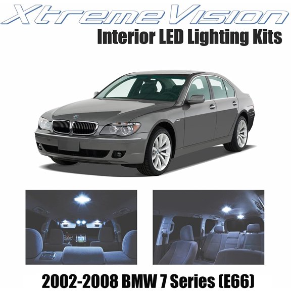 XtremeVision Interior LED for BMW 7 Series E66 2002-2008 14 Pieces Cool White Interior LED Kit + Installation Tool
