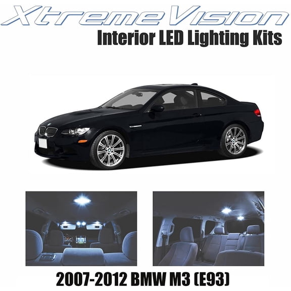 XtremeVision Interior LED for BMW M3 E93 2007-2012 11 Pieces Cool White Interior LED Kit + Installation Tool